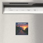 海からスカイハイウェイバンクーバーカナダサンセットトラベル マグネット (インサイチュ (食洗機))