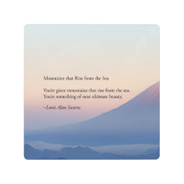 海から上がる山 メタルプリント