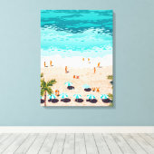 海から借りた色で夢を見る |海 キャンバスプリント (インサイチュ (ウッドフロア))