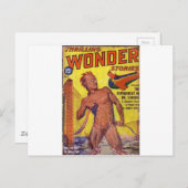 『海から来た巨大人物』 ポストカード (正面/裏面)