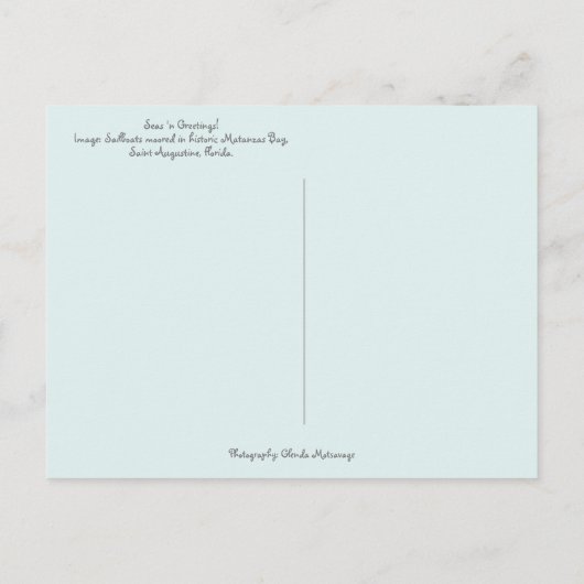 海からFlorida湾の帆船からの挨拶 ポストカード