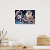 海かわいらしの人魚のポスター ポスター (キッチン)