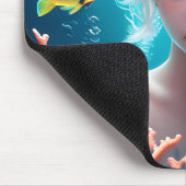 海かわいらし中の人魚 マウスパッド (コーナー)