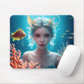 海かわいらし中の人魚 マウスパッド (マウス)