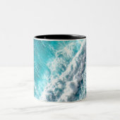 海かわいらし波 |最高の自然愛好家へのプレゼント ツートーンマグカップ (中央)