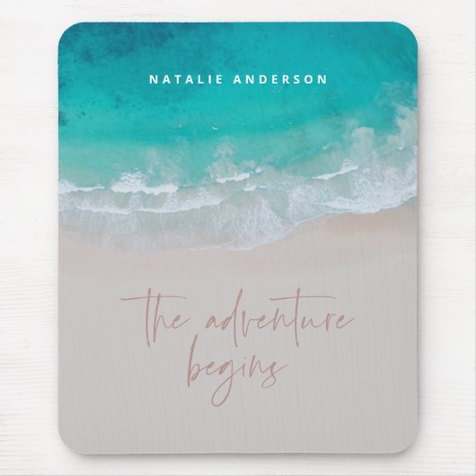 海がカラフルを始めモダンる マウスパッド (正面)