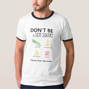 海が吹き出します の4正方形色のイメージをあないで下さい Tシャツ