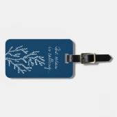 海が呼び出し…ティール(緑がかった色)カスタムブルーワカメ ラゲッジタグ (正面横)