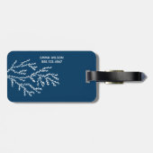 海が呼び出し…ティール(緑がかった色)カスタムブルーワカメ ラゲッジタグ (裏面横)