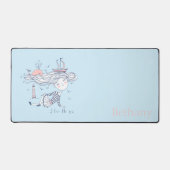 海が大好きお洒落航海のパーソナライズされた デスクマット (正面)