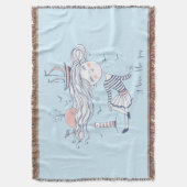 海が大好きお洒落航海の スローブランケット (正面縦)