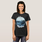 海が好き。楽しい釣りのアート Tシャツ (正面フル)