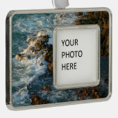 海が岩に出会う場所 シルバープレートフレームオーナメント (右)