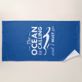 海が来て行かねばならない ビーチタオル (正面)