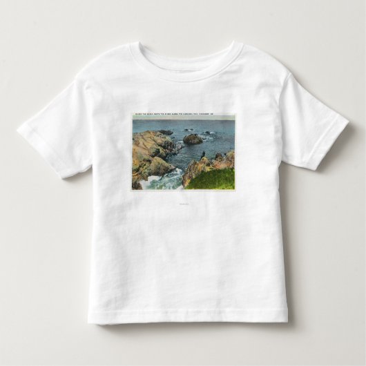 海が海岸に会うところ トドラーTシャツ (正面)