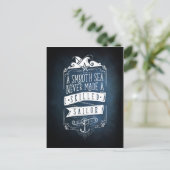 海が穏やかなので熟練の船員は決して得られなかった ポストカード (スタンド正面)