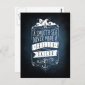 海が穏やかなので熟練の船員は決して得られなかった ポストカード (正面/裏面)