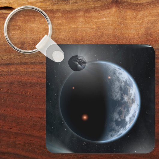海が表面を覆う地球のような惑星。 キーホルダー (正面)