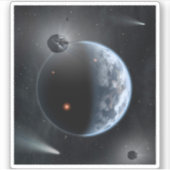 海が表面を覆う地球のような惑星。 シール (正面)