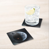 海が表面を覆う地球のような惑星。 スクエアペーパーコースター (インサイチュ)