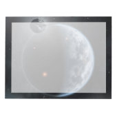 海が表面を覆う地球のような惑星。 ノートパッド (正面)