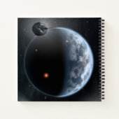 海が表面を覆う地球のような惑星。 ノートブック (裏面)