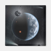 海が表面を覆う地球のような惑星。 マグネット (正面)