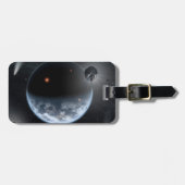 海が表面を覆う地球のような惑星。 ラゲッジタグ (正面横)