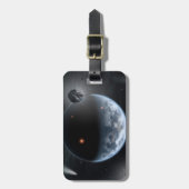 海が表面を覆う地球のような惑星。 ラゲッジタグ (正面縦)