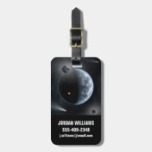 海が表面を覆う地球のような惑星。 ラゲッジタグ (正面縦)