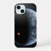 海が表面を覆う地球のような惑星。 iPhone 15ケース (裏面)