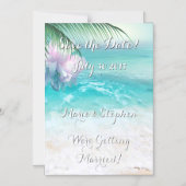 海きらめくウォーター日付の保存 マグネット招待状 (正面)