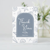 海しか見えない愛 ダスティーブルー感謝カード サンキューカード (スタンド正面)