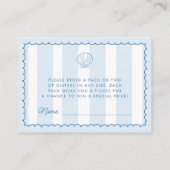 海すぐに手に引き赤ちゃんシャワーおむつラッフル エンクロージャーカード (裏面)