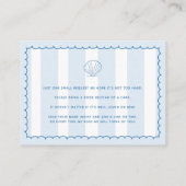 海すぐ手に引き赤ちゃんシャワー本ベビー エンクロージャーカード (裏面)