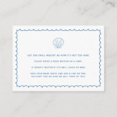 海すぐ手に引き赤ちゃんシャワー本ベビー エンクロージャーカード (裏面)