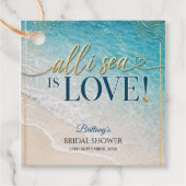 海だけが愛 Beach Bridal Shower フェイバータグ (正面)