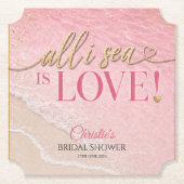海だけが愛 Beach Bridal Shower  ペーパーコースター (正面)