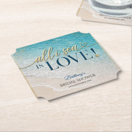 海だけが愛 Beach Bridal Shower ペーパーコースター