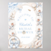 海だけが私の愛 Beach Bridal Shower ウェルカム ポスター (正面)