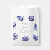 海でしか見ることができない愛 エレガントな貝殻 ブライダルシャワー フェイバーバッグ (正面)