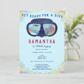 海でのスカバダイビング・シュノーケリング・水中生物 招待状 (スタンド正面)