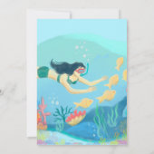 海でのスカバダイビング・シュノーケリング・水中生物 招待状 (裏面)