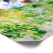 海でのピクニック – 印象派のアートワーク ポスター (角)