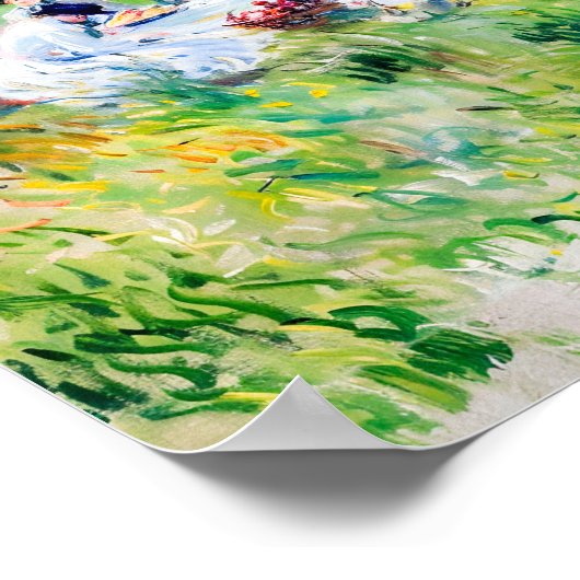 海でのピクニック – 印象派のアートワーク ポスター (角)