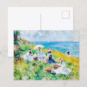 海でのピクニック – 印象派のアートワーク ポストカード