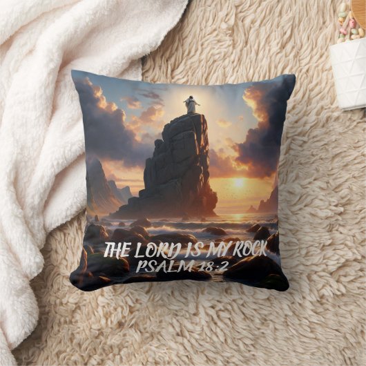 海での孤独この主は私の岩 クッション (ブランケット)