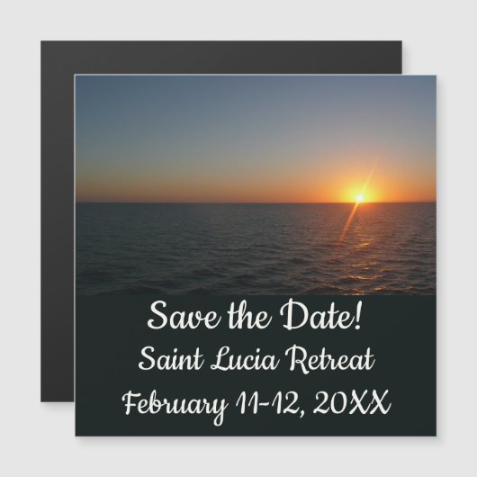 海での日の出III海地平線日付の保存 (正面/裏面)