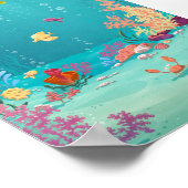 海での水泳 ポスター (角)