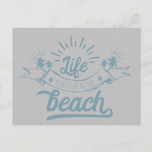 海での生活はもっと良い ポストカード (正面)
